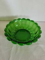 Coupe en verre vert uranium (années 1930–1950) - Fruitschaal, Antiek en Kunst