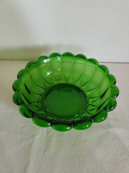 Coupe en verre vert uranium (années 1930–1950) - Fruitschaal, Antiek en Kunst, Kunst | Designobjecten