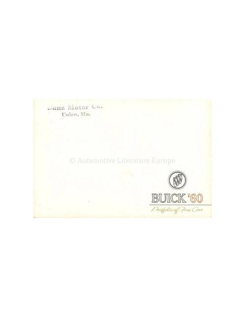 1960 BUICK PROGRAMMA BROCHURE PORTFOLIO ENGELS, Boeken, Auto's | Folders en Tijdschriften, Ophalen of Verzenden