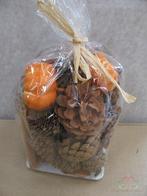 Herfstmix dennenappel deco mix Naturel/Oranje, Hobby en Vrije tijd, Nieuw