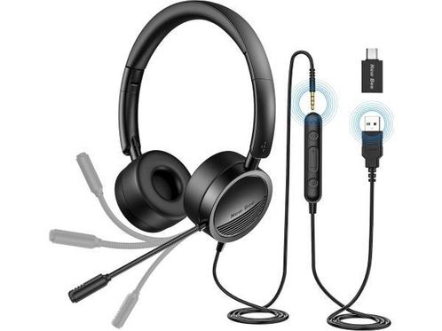 Veiling - New bee PC-headset met microfoon, USB/3,5 mm, Computers en Software, Headsets