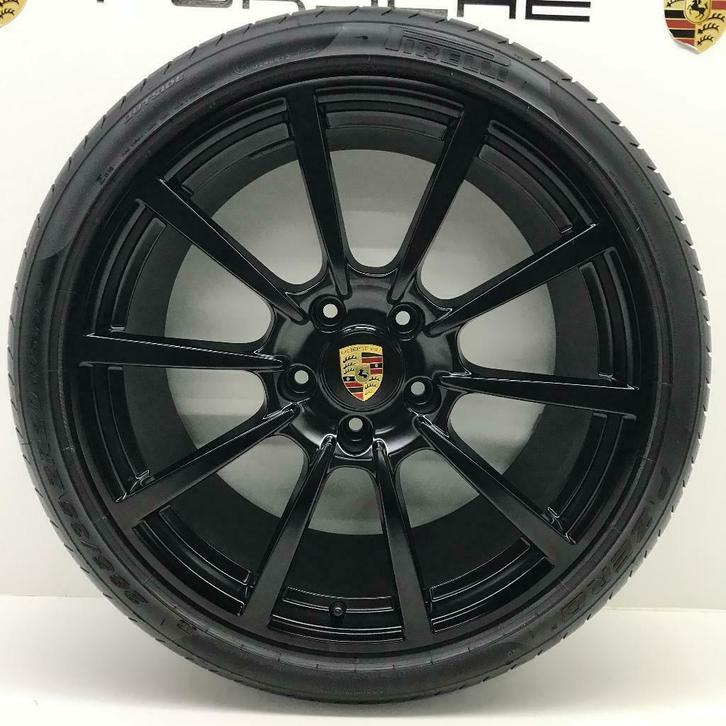 Porsche Boxster (981/982) 20 Classic II zwart met banden, Auto-onderdelen, Banden en Velgen, 20 inch, 265 mm, Personenwagen, Gebruikt