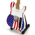 Miniatuur Fender Telecaster gitaar met gratis standaard, Verzenden, Nieuw, Pop, Beeldje of Miniatuur