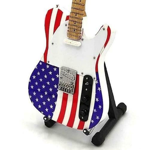 Miniatuur Fender Telecaster gitaar met gratis standaard, Verzamelen, Muziek, Artiesten en Beroemdheden, Pop, Beeldje of Miniatuur