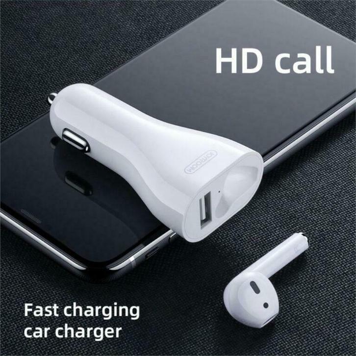 Joyroom Auto USB-adapter met draadloze ear bud, Auto diversen, Auto-accessoires, Nieuw, Ophalen of Verzenden