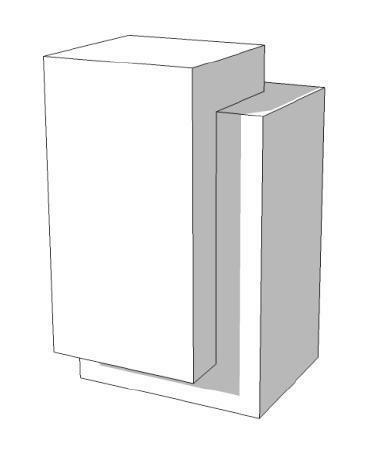 *TIP*  SUPER HIGH GLOSSY toonbank wit met deur rechts 65 cm, Articles professionnels, Aménagement de Bureau & Magasin | Commerce & Inventaire