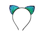 Prinsessenjurk - Cat ears - Aqua - Kleedje, Verzenden, Nieuw