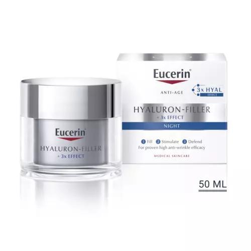 Eucerin Hyaluron-Filler 3x Effect Nachtcrème (Nachtcreme), Handtassen en Accessoires, Uiterlijk | Gezichtsverzorging, Nieuw, Verzenden