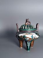 Old kutani  - Wierookbrander - Keramiek - beschermhond