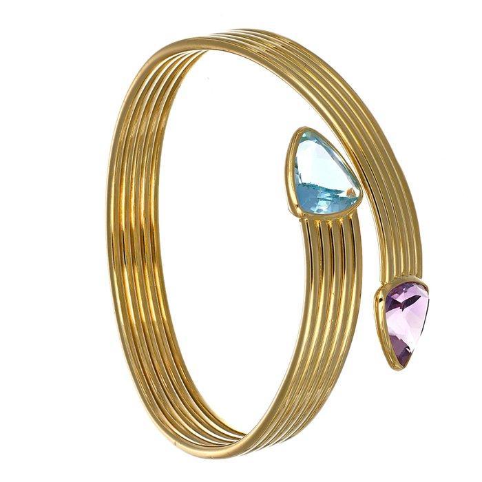 Armband - 18 karaat Geel goud - 13.00ct. tw. Topaas -, Handtassen en Accessoires, Armbanden