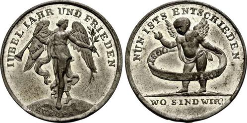 Zinnmedaille mit Kupferstift 1801 Preussen Pruisen: Fried..., Timbres & Monnaies, Pièces & Médailles, Envoi