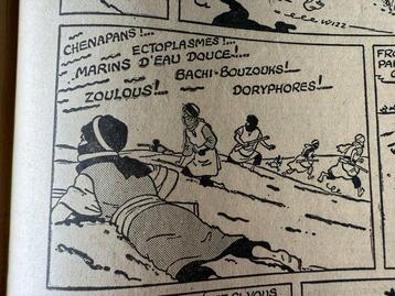Tintin - Soir Jeunesse 1941 - Non découpé - Avec case