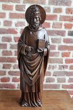 sculptuur, Houtsculptuur van de Heilige Cornelius - 62 cm -