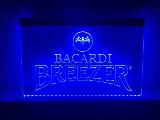 Bacardi breezer neon bord lamp LED cafe verlichting reclame, Huis en Inrichting, Lampen | Overige, Nieuw, Verzenden
