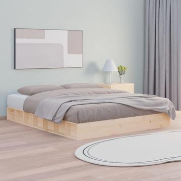 vidaXL Bedframe massief hout 180x200 cm, Huis en Inrichting, Slaapkamer | Bedden, Verzenden, Nieuw