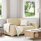 vidaXL 2-zitsbank Crème 120 cm Stof, Huis en Inrichting, Verzenden, Nieuw