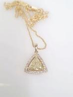 Ketting met hanger - 14 karaat Geel goud Diamant, Handtassen en Accessoires, Antieke sieraden
