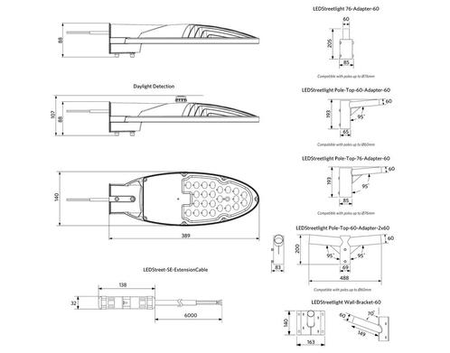 Opple LED Straatlantaarn Straatverlichting - 705000021600, Bricolage & Construction, Éclairage de chantier, Envoi