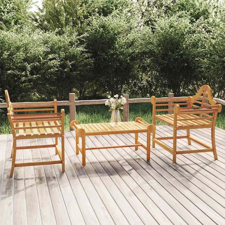 vidaXL Tuinstoelen 2 st 91x62x94 cm massief teakhout, Jardin & Terrasse, Chaises de jardin, Envoi