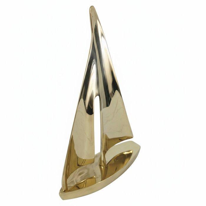 Maritieme objecten - Messing- zeilboot, Antiek en Kunst, Kunst | Designobjecten