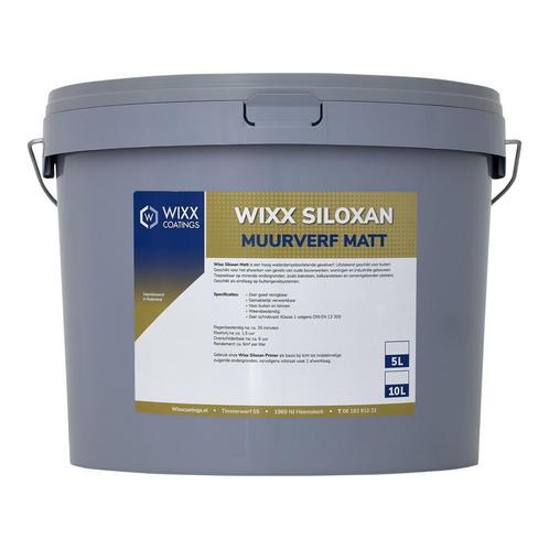 Wixx Siloxan Buitenlatex Matt RAL 7016 | Antracietgrijs 5L, Doe-het-zelf en Bouw, Verf, Beits en Lak, Nieuw, Verzenden