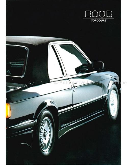 1983 BMW 3 SERIE BAUR TOPCOUPE BROCHURE DUITS, Livres, Autos | Brochures & Magazines