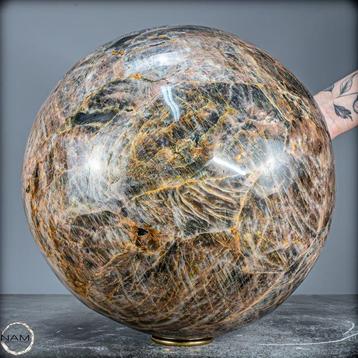 Sphère de pierre de lune naturelle scintillante de la plus