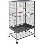 tectake Vogelkooi 131cm hoog - antraciet, Dieren en Toebehoren, Vogels | Hokken en Kooien, Verzenden, Nieuw