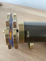 Caleidoscoop - Large Flower Kaleidoscope - Brass, Glass -, Antiek en Kunst