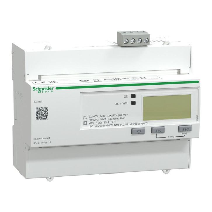 Schneider Electric IEM3350 125A Modbus Energiemeter -, Doe-het-zelf en Bouw, Elektriciteit en Kabels, Verzenden