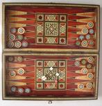 Bordspel - Bronzen Schaakspel - Backgammon - luxe kist, met, Antiek en Kunst
