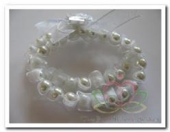 Corsage Polscorsage Ruffles White Corsage Polscor, Huis en Inrichting, Woonaccessoires | Kunstplanten en Kunstbloemen, Nieuw
