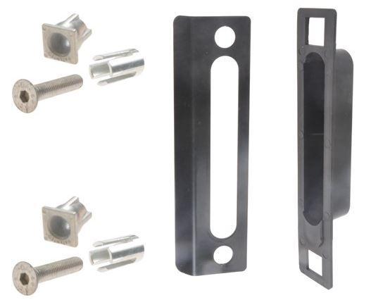 LOCINOX slotvanger voor poorten zwart, Doe-het-zelf en Bouw, Hang- en Sluitwerk, Klink of Kruk, Nieuw, Overige materialen