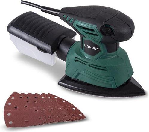 VONROC Multischuurmachine – Incl. Stofopvangbox &, Doe-het-zelf en Bouw, Gereedschap | Schuurmachines, Ophalen of Verzenden