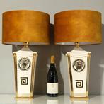 AHURA CERAMICHE ITALY - Tafellamp (2) - VERSACE - 24 kt goud, Antiek en Kunst