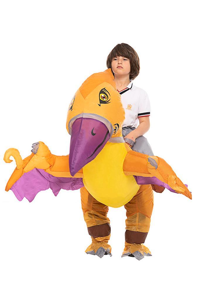 KIMU® Opblaas Kostuum Kinderen Rijdend op Pterosaurus 80 86, Kleding | Heren, Carnavalskleding en Feestkleding, Nieuw, Ophalen of Verzenden