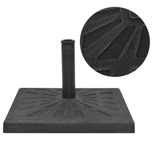 vidaXL Parasolvoet vierkant 12 kg hars zwart, Tuin en Terras, Parasols, Nieuw, Verzenden