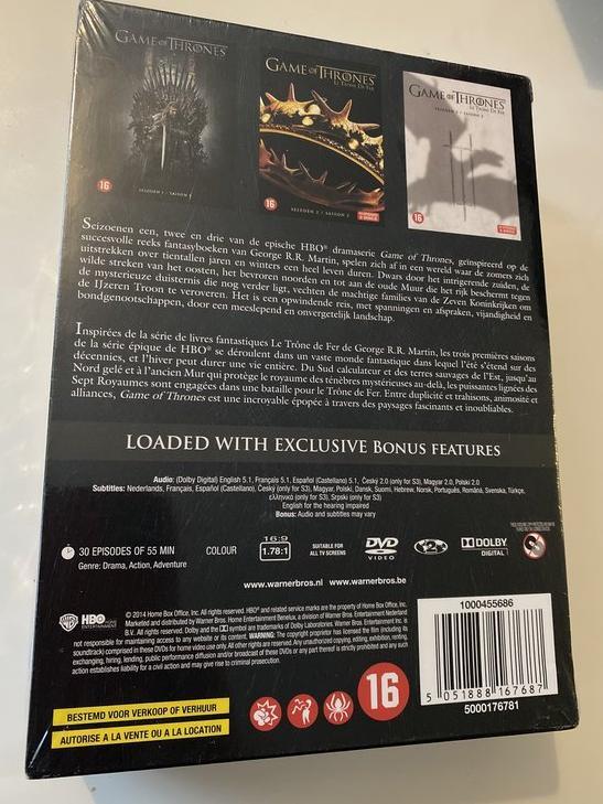 Game Of Thrones Seizoen 1 t/m 3, Cd's en Dvd's, Dvd's | Tv en Series, Verzenden