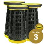 Set Van 3 Stuks ! Alora Opvouwbare Kruk Extra Strong - Geel, Nieuw