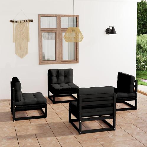 vidaXL Salon de jardin 4 pcs avec coussins Bois de pin, Jardin & Terrasse, Ensembles de jardin, Salons de jardin, Neuf, Envoi