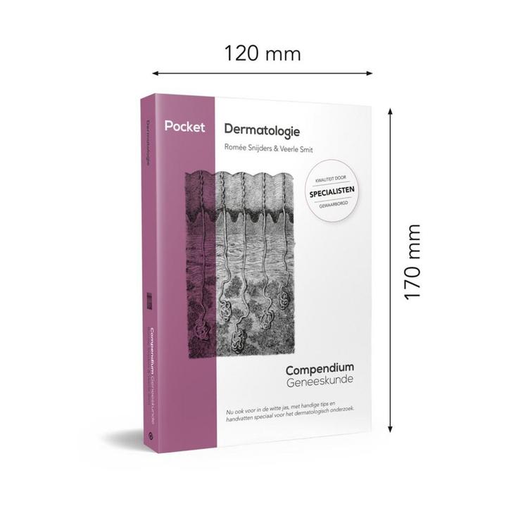 Pocketversie Compendium Geneeskunde Dermatologie, Livres, Livres pour enfants | Jeunesse | 13 ans et plus, Envoi