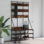 vidaXL Kledingrek met schoenenrek 100x40x184 cm gerookt, Huis en Inrichting, Kasten | Kleerkasten, Verzenden, Nieuw