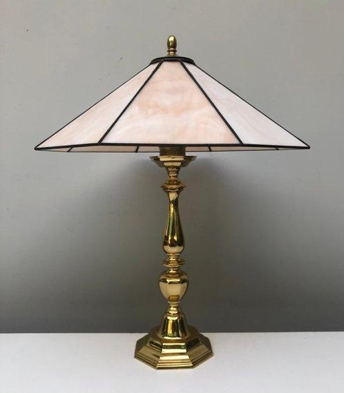 Tiffany (Style) - Tafellamp - Glas, Messing, Antiek en Kunst, Curiosa en Brocante