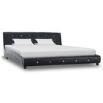 vidaXL Cadre de lit Noir Similicuir 160 x 200 cm