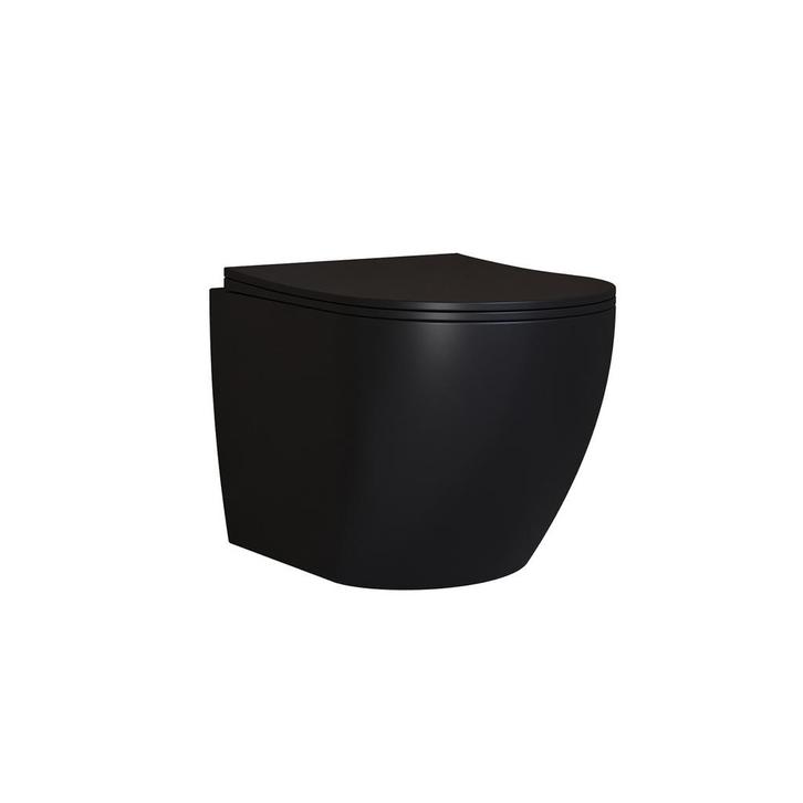 Mudo Wandcloset | Randloos | Mat Zwart (inclusief zitting), Doe-het-zelf en Bouw, Sanitair, Overige typen, Nieuw, Ophalen of Verzenden