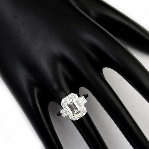 Zonder Minimumprijs - Ring - 14 karaat Witgoud - 3.26ct. tw., Handtassen en Accessoires, Ringen