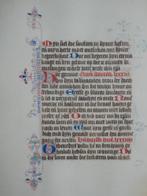 Anoniem - [Nederlands] Manuscript sheet from a Book of Hours, Verzamelen, Nieuw