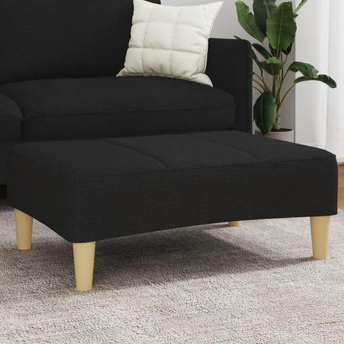 vidaXL Voetenbank 77x55x31 cm stof zwart, Huis en Inrichting, Zetels | Voetbanken en poefs, Nieuw, Verzenden
