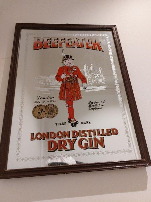 Kist - Hout - spiegel BEEFEATER gin, Antiek en Kunst, Antiek | Wandborden en Tegels