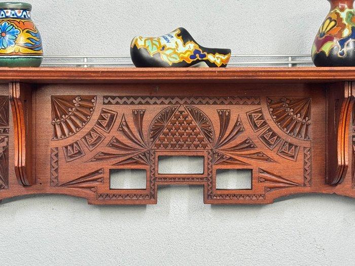Prachtige houten wandplank - Console - Bois - étagère murale, Antiek en Kunst, Kunst | Designobjecten